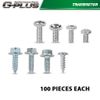 License Plate Screws (100 each/8 different) for Auto Dealers - Bulk quantity