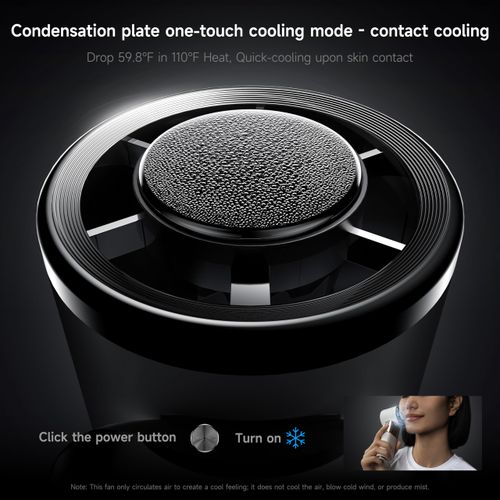 SP Space Player Portable Handheld Turbo Fan with Ice Cooling, 9000mAh Rechargeable Personal Fan, 100-Speed Wind, Built-in Type-C Cable, LED Display,135° Tilt Foldable for Desk/Neck/Travel-White