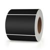 Meitaat Black Rectangle Stickers 76 x 50 MM Color Coding Rectangular Labels Vinyl Roll Self-Adhesive Waterproof Removable 500 PCS
