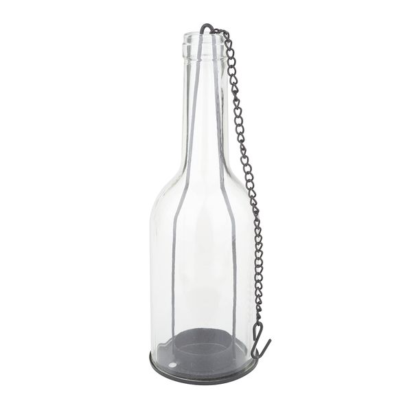VBS Glass Lantern Bottle Height 22 cm with Hanging Chain