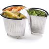 Stacking Steaming Basket with Feet - Instant Pot Or Other Branded Pressure Cooker Insert Or Saucepan Divider. Removable Parts for Cooking Food Separately. Stainless Steel. for Vegetables & Pasta.