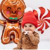 Nuby All Silicone Holiday Tree & Gingerbread Man Cookie Teether – 2 Pack, 3+ Months