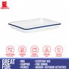 Red Co. 11" x 9" Enamelware Metal Classic 2 Quart Rectangular Serving Tray, Solid White/Navy Blue Rim