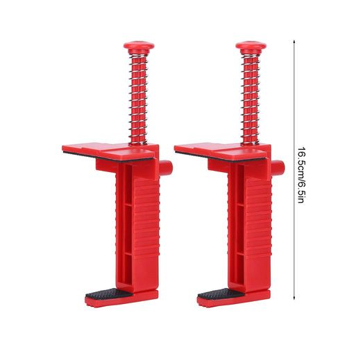 GAESHOW 2PCS Brick Line Runner Wire Drawer Bricklaying Tool Brick Liner Clamps, Fixer Brick Line Clips, Leveling Measuring Tool Engineering Accessory Bricklaying Lines Hand Tool (Red)