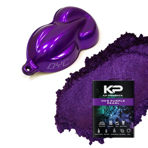 KP Pigments HKS Purple Pearlescent 100% Pure Fine Mica Powder - Naturally Pigmented Multipurpose DIY Arts and Crafts, Dye, Soap Making, Cosmetics, Epoxy Resin, Paint, and More! 25 Grams
