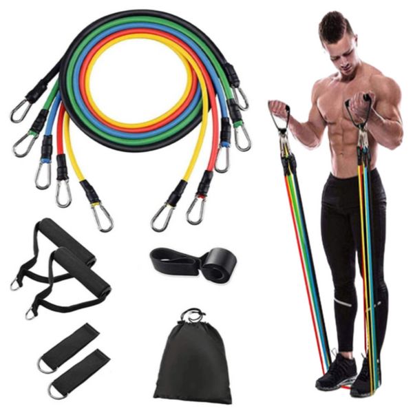 Home Eat-in Multi Tubing Band Set Home Training Equipment Strength Exercise Rubber Band