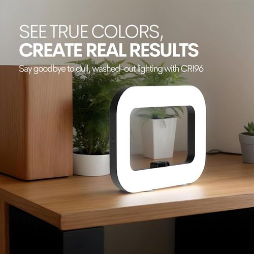 Cosmoglo LED Content Frame - The Ultimate Content Creator Light with Soft, Adjustable Lighting & Ergonomic Handheld Design - Portable Handheld Ring Light Offers Glare-Free Clarity & Stable Control