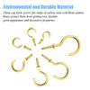 136 Pcs Brass Plated Screw-In Ceiling Cup Hooks Assortment for Home Office