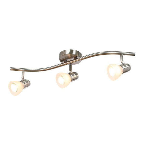 3 Light Track Lighting Modern Kitchen Ceiling Lights Brushed Nickel Track Light