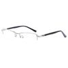 FREESE Blue Light Blocking Glasses, PC Glasses, Date Glasses, Men's, Ultra Lightweight, Memory Shape, Half Rim, Eyewear Brand from Fukuoka, Silver