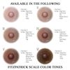 Fitzpatrick #3 1.5 inches Areola Temporary tattoo. 5 pairs