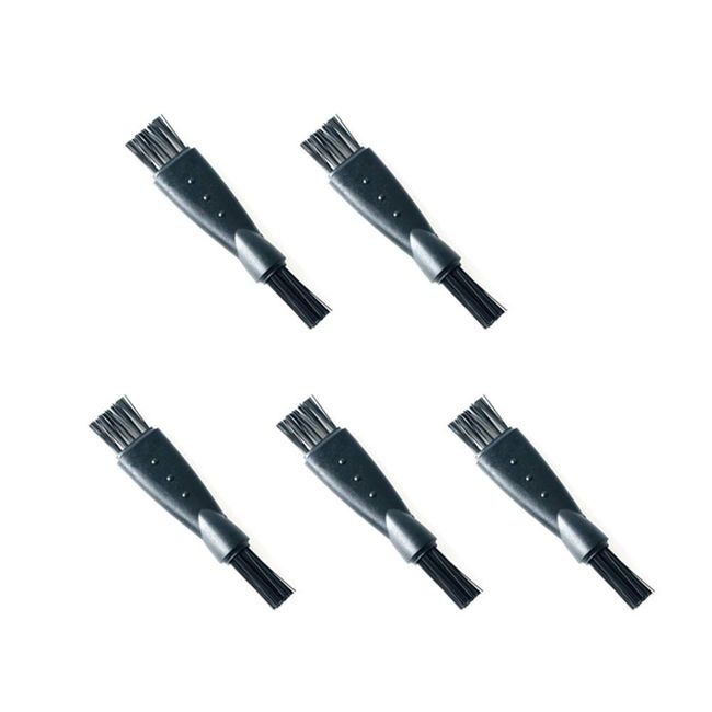 5 Pieces General Shaver Cleaning Brushes Replacement Double Ended Electric Shaver Razor Cleaning Brushes Black