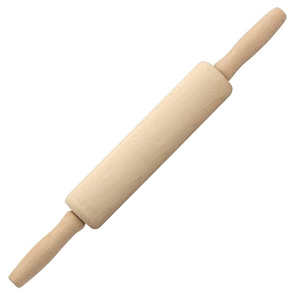 Wooden Rolling Pin for Baking (43 x 5.5 CM) Classic Dough Roller with Handles - Wood Dough Rolling Pin for Fondant, Pie Crust, Cookie, Pastry, Dough - Professional Standard Rolling Pins from Besto