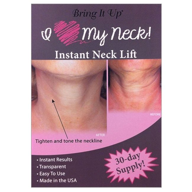 Bring It Up Instant Neck Lift Adhesive, One Pack of 30 Day Supply