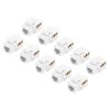 MECCANIXITY 10 Pack RJ45 Cat 6 Ethernet Jack, Cat6 Coupler Connector Adapter Network Insert for Cat6 Cable, White