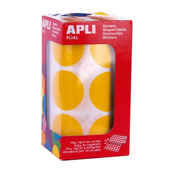 Apli 17865 Large Round Rubber Buffer Diameter 33 mm Yellow