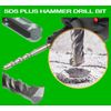 5Pcs SDS Plus Rotary Hammer Drill Bit Set Carbide Tip Masonry Concrete Drill Bit