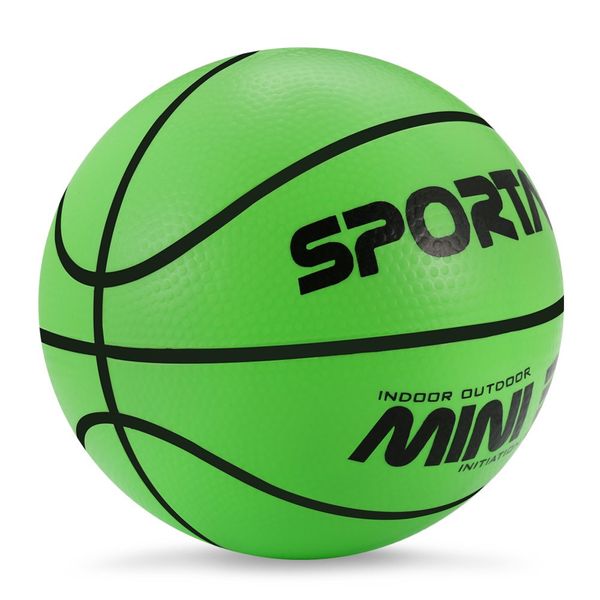 Sport AI Small Basketball Mini Cute Bouncy Balls for Kids,Safe and Soft Toddler Basketballs to Handheld 5.5" Green