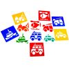 Washable Plastic Stencils | Assorted Pack | 24 Stencils Included! | 15cm x 14.5cm