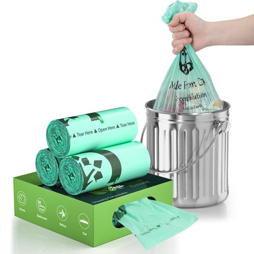 1.2 Gallon Compostable Trash Bags for Kitchen Compost Bin Countertop,AYOTEE 1.3 Gallon Compost Bags for Countertop Bin,5-6L Small Bathroom Garbage Bag for Bathroom Trash can，Mini Garbage Bag