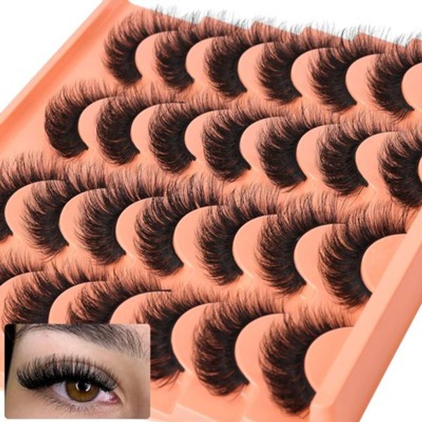 Short Lashes Natural Look False Eyelashes Thick Fluffy Faux Mink Black