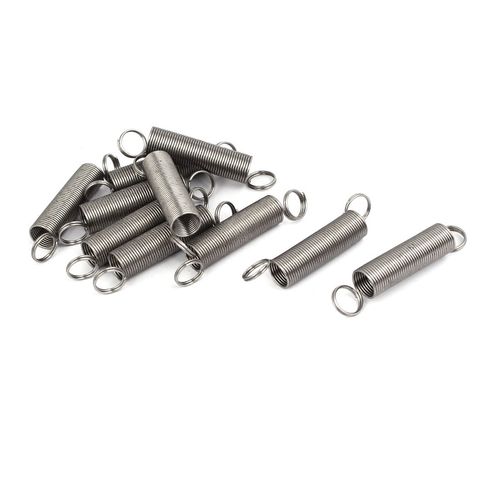uxcell Tension Springs, Extension Springs, 304 Stainless Steel, Silver-Tone, 0.03 x 0.4 x 2.2 inches (0.8 x 10 x 55 mm), 10 Pieces