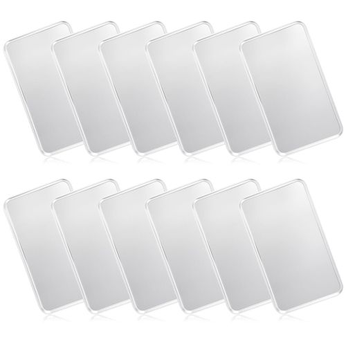 6 Pack Baking Sheet Pan Set Cookie Sheet Small Toaster Oven Pans Stainless Steel Tray Barbecue Grill Pan Rectangle Trays Oven and Dishwasher Safe (10.2 x 5.9 x 0.47 Inches)