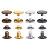 100 Set Snap Fasteners Leather Snaps Button Kit Press Studs with 4 Pieces Fixing Tools, 12.5 mm in Diameter