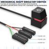 HALOULENI Desktop Power Switch, External Remote Start for PC Motherboard Power On Off Switch Button Extension Cable(Shell: black, light: color gradient