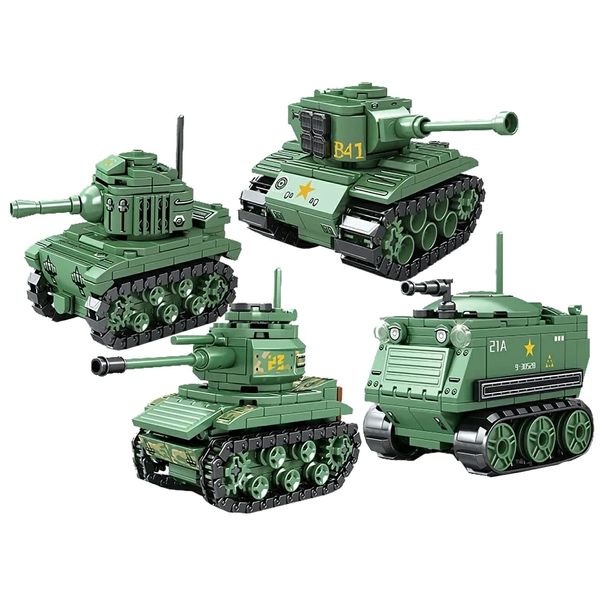 AFM M60 Patton/M5 Light Tank/M26 Pershing/M113APC 4-Piece Set (Total 708Blocks)