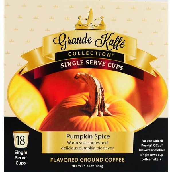 Pumpkin Spice Grande Kaffe Collection Coffee K-Cups 18 Count 18 K-Cups in Total