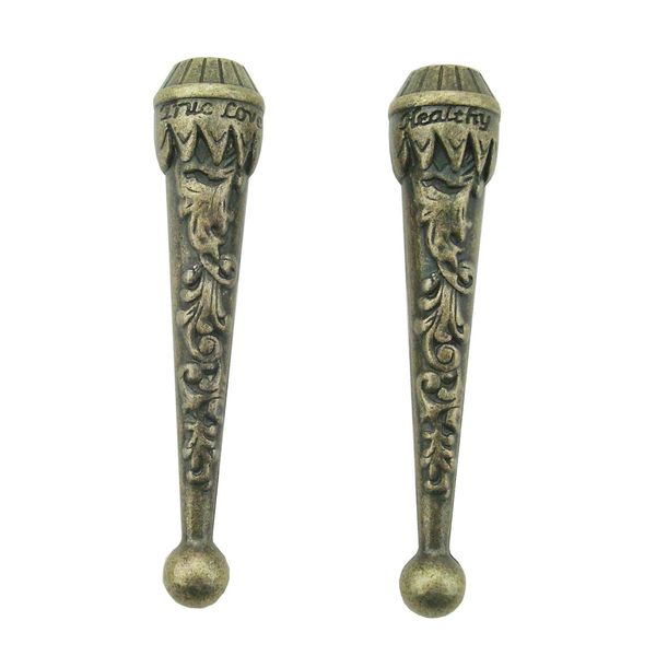 4 Pieces Bolo Tie Tips Replacement Neckties End Trail Caps (bronze tone)