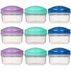 Sistema TO GO Mini Bites Snack Pots | 130 ml | Stackable Snack Boxes with Lids | BPA-Free | 9 Count