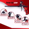 Expanding Foam Spray Gun (2 Insulation Gun + 6 Extenders) 2 Pack