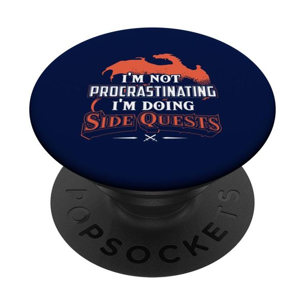 Abenteuer aufleveln - Side Quest Humor PopSockets Klebender PopGrip