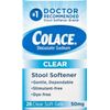 Colace Clear Docusate Sodium Stool Softener 50mg, 28 Count Per Box (12 Pack)
