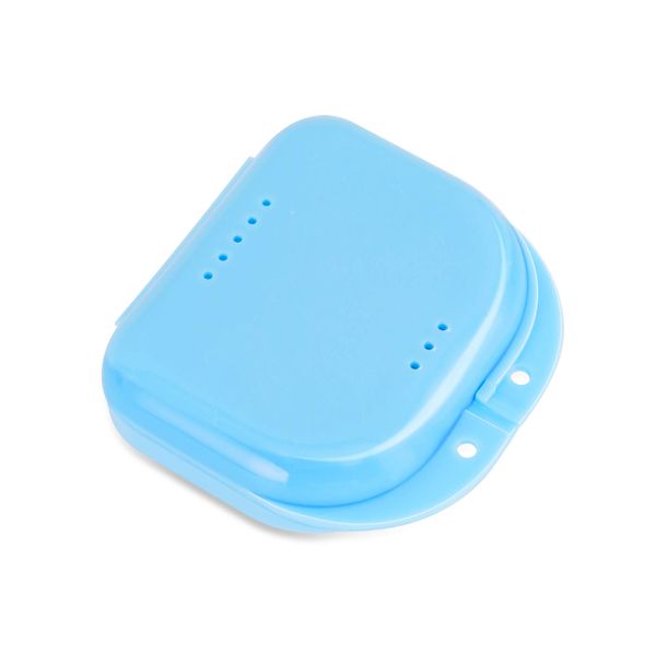 Annhua Denture Case, Aligner Case, Denture Storage Box, Dental Denture Retainer Box, Mouth Training, Mouthpiece Case, Orthodontic Case, Easy to Carry, Blue