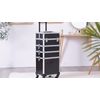 Rolling Cosmetic Case Professional Makeup Train Case 4 in 1 Trolley Makeup Case