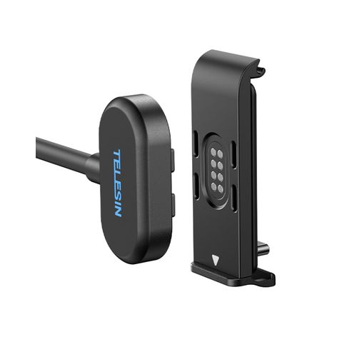 TELESIN Magnetic Charging Side Cover Battery Door and Power Cable Kit for GoPro Hero 13 Hero 12 Hero 11 Hero 10 Hero 9 Contacto Water Snow Resistant Replacement Charging Mount for Go Pro Accessories