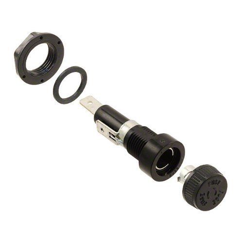 BUSSMANN BK/HKP-HH-R (HKP-HH) Cartridge Fuse Holder. For 6x30mm (1/4 in x 1-1/4 in) Fuses. Panel Mount