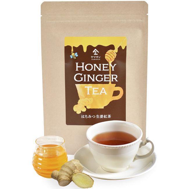 [Made in Japan] Honey Ginger Tea 0.07 oz (2 g) x 30 Packets, Tea Bag, Honey Tea, Ginger Tea, Honey Tea, Honey Tea, Ginger Tea, Ginger Tea, Kyoto, Uji, Yamasan