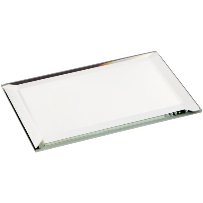 Plymor Rectangle 3mm Beveled Glass Mirror, 2 inch x 3 inch (Pack of 2)