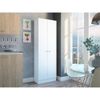 Multi Storage Pantry Cabinet in White - Material Engineered Wood