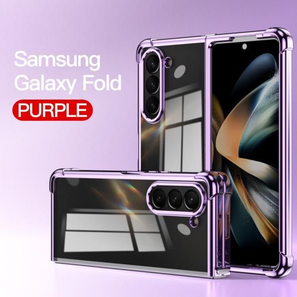 Hongeonmokyo Galaxy Z Fold 6 Case Square Protection Fall Prevention 360 Transparent Phone Case