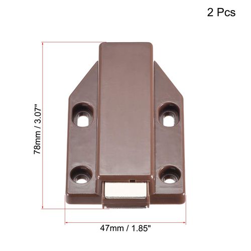 uxcell Single Touch Catch Magnetic Latch for Cabinet Door Cupboard Brown 2pcs