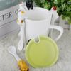 2PCS Ceramic Cat Animal Hanging Spoon Cute Coffee Spoon Kitchen Tool Novelty Gift