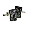 Smart Phone with Apps Design Cufflinks in a Personalised Engraved Cufflink Box