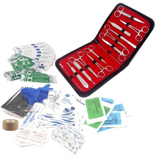 Advanced Surgical Suture First Aid Kit, Medical Trauma Survival Pack - 119 Piece