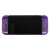 eXtremeRate Clear Atomic Purple Joy con Handheld Controller Housing with Full Set Buttons, DIY Replacement Shell Case for Nintendo Switch Joycon & Switch OLED Joy con - Console Shell NOT Included