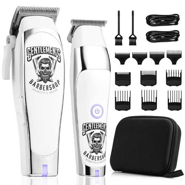 Professional Hair Clipper for Men and T-Blade Hair Trimmer Set，Electric Hair Cutting Kit Set Beard Trimmer Barber Clippers with Carry Bag for Home Barber Men Women Kids